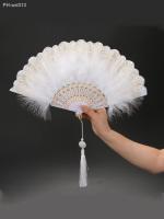 Feather Folding Fan Sweet Fairy Palace Dance Hand Fan Wedding Party Decoration