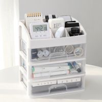 Makeup Organiser with Drawers Clear Cosmetic Display Table Storage Box Case Lipsticks Brushes Holder