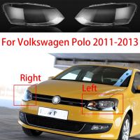 ฝาครอบไฟหน้ารถสำหรับโวล์คสวาเก้น VW โปโล2011-2013กระจกโปร่งแสงโคมไฟเปลือกฝาปิดเลนส์