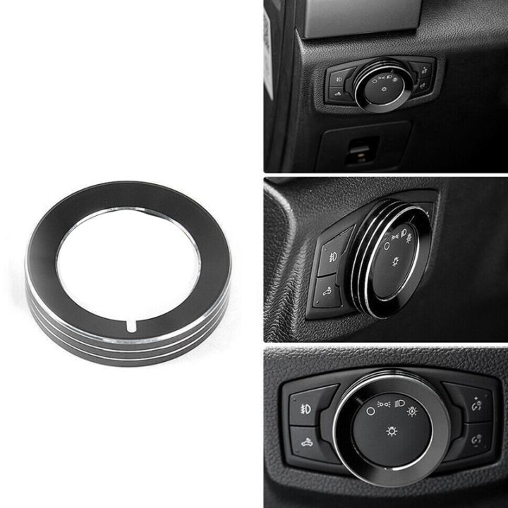 center-console-audio-headlight-knob-decorative-ring-interior-knob-ring-auto-accessories-for-ford-mustang-15-20