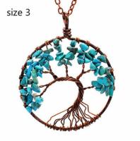 1 PC Tree of Life จี้ Amethyst สร้อยคอกุหลาบคริสตัลอัญมณีเครื่องประดับจักระทองแดง Rose ควอตซ์เทอร์คอยส์สร้อยคอคริสตัล