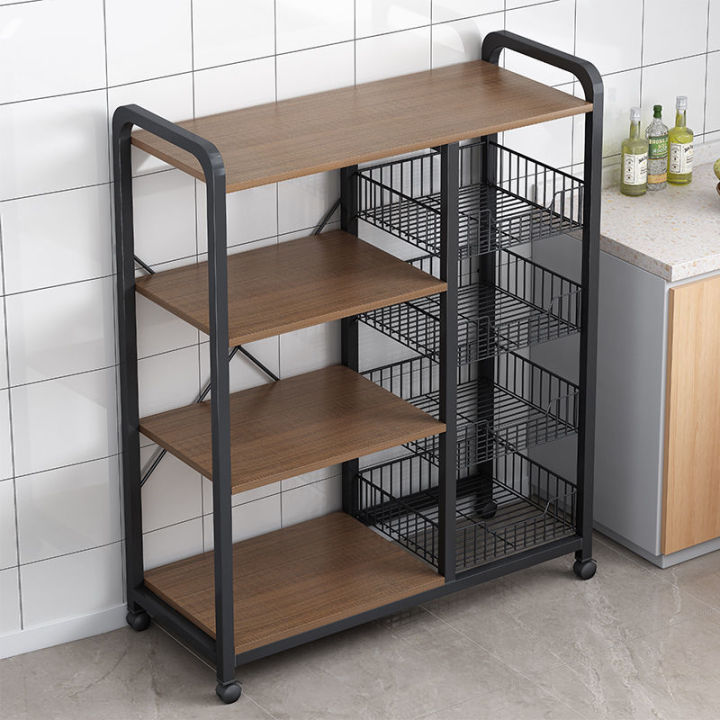 SHEEPER 3/4/5Layers Kitchen Cabinet Kitchen Rack Kitchen Organizer Shelf  with Wheels Steel Rack Shelves Racks