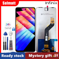 Salmatt 6.82 ต้นฉบับสำหรับ Infinix Hot 30 Play NFC จอสำรองสัมผัสหน้าจอ LCD X6835B ชุดดิจิไทเซอร์พร้อมกรอบสำหรับการเล่น X6835 NFC X6835B แอลซีดี