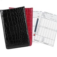 ★NEW★ Golf scoring book PU leather material black and red two colors optional golf course supplies notepad with pen