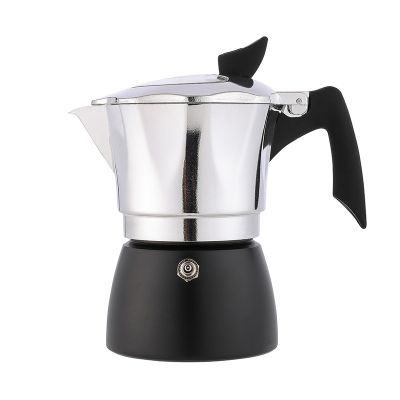 Coffee Moka Pot Double Color-Blocking Transparent Lid Octagonal Pot Italian Coffee Pot Home Tools Kitchen Accessories