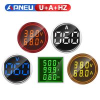 ✻ 22MM Digital LED Voltmeter Display Round Square Dual Ammeter Ampere Current Voltage Hertz Frequency Meter Signal Light Lndicator