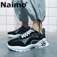 Naimo ผู้ชายรองเท้าผ้าใบสำหรับชายรองเท้าที่เดินลูกไม้ขึ้นลื่นสบายรองเท้าลำลองตาข่ายรองเท้าผ้าใบระบายอากาศ