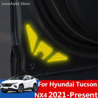 Car Headlight Wheel Eyebrow Car Door Reflective Sticker Warning Sticker Light Eyebrow Cover for Hyundai Tucson NX4 2021 2022