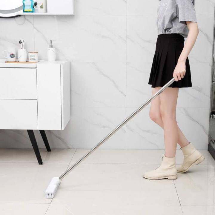 Floor Scrub Brush With Long Handle Stiff Bristle Brush Scrubber Cleaning Brush For Deck And