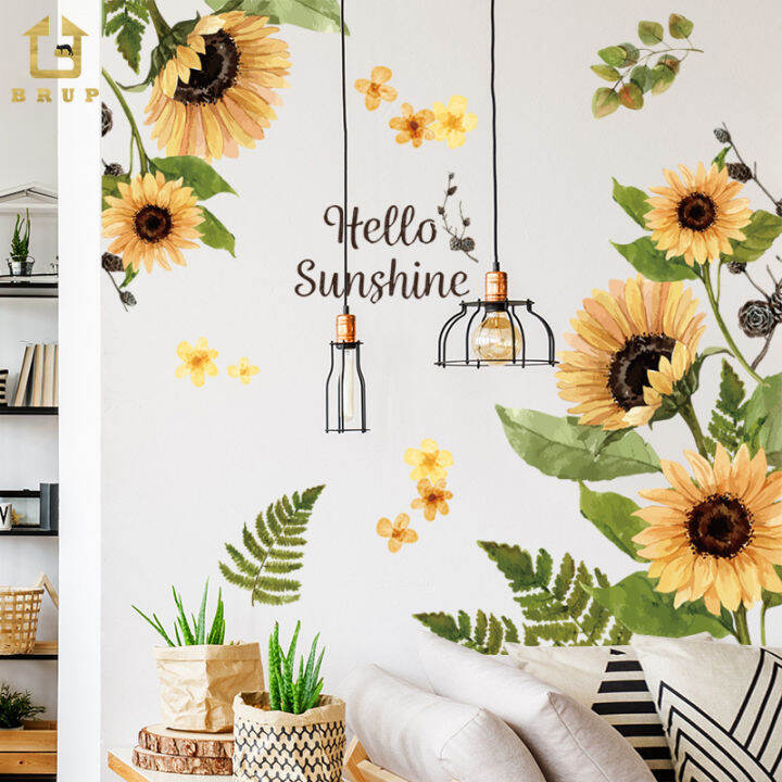 sunflower photo wall