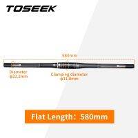 [COD]TOSEEK Carbon Handlebar MTB Handlebar Flat Or Rise Handlebar 31.8*740760Mm Matte Bike Parts Christmas Gift