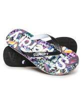 Superdry AOP FLIP FLOP - รองเท้าแตะ แบบมีหูสำหรับผู้หญิง PVC 100%