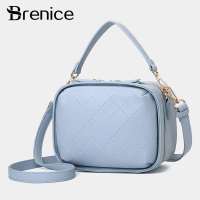 Brenice 2022 New Women Handbag Multifunction Solid Crossbody Bag Shoulder Bag Leather ashion Casual Shopping School Bag