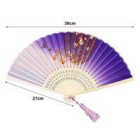 【CW】 Paper Fan Innovative Reliable Lightweight Multi color Flower Dance Hand Fan for Friends Dance Fan Folding Fan