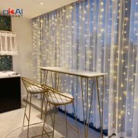 3M 100/200/300 LED Curn String Light แฟลช Garland Rustic Wedding Party ตกแต่งห้องอาบน้ำเจ้าสาว Bachelorette บ้านของขวัญ