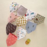 【YD】 5Pcs Baby Bibs  Cotton Cartoon Child Dribble Newborn Absorbent Soft Adjustable Snaps