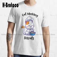 Cat Making Biscuits Trending T-Shirt Graphic T-Shirts High Quality Cute Elegant Lovely Kawaii Cartoon Sweet Cotton Tee Shirts