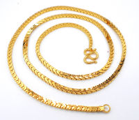 Mens Chain 22K 23K 24K Thai Baht Yellow Gold Plated Necklace 6 Baht  24 Inches