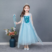 ? Popular Clothing Theme Store~ Princess Elsa Mesh Cloak Dress Childrens Day Group Stage Costume Kindergarten Performance Ice And Snow 2