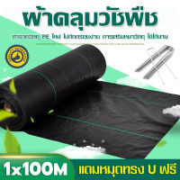 [ส่งจากกรุงเทพฯ] 1x100m ผ้าคลุมวัชพืช ผ้ายางคุมวัชพืช พลาสติกคลุมดิน ผ้ากันวัชพืช ผ้าคลุมหญ้าตาย พลาสติกคลุมหญ้า คลุมวัชพืช พสาสติกคลุมดิน ผ้าคลุมดิน คลุมดินกันหญ้า พลาสติกคลุมวัชพืช คลุมหญ้า ผ้าคลุมวัชชพืช ผ้าคลุมพืช ผ้าคลุมหญ้า พลาสติกคุมดิน