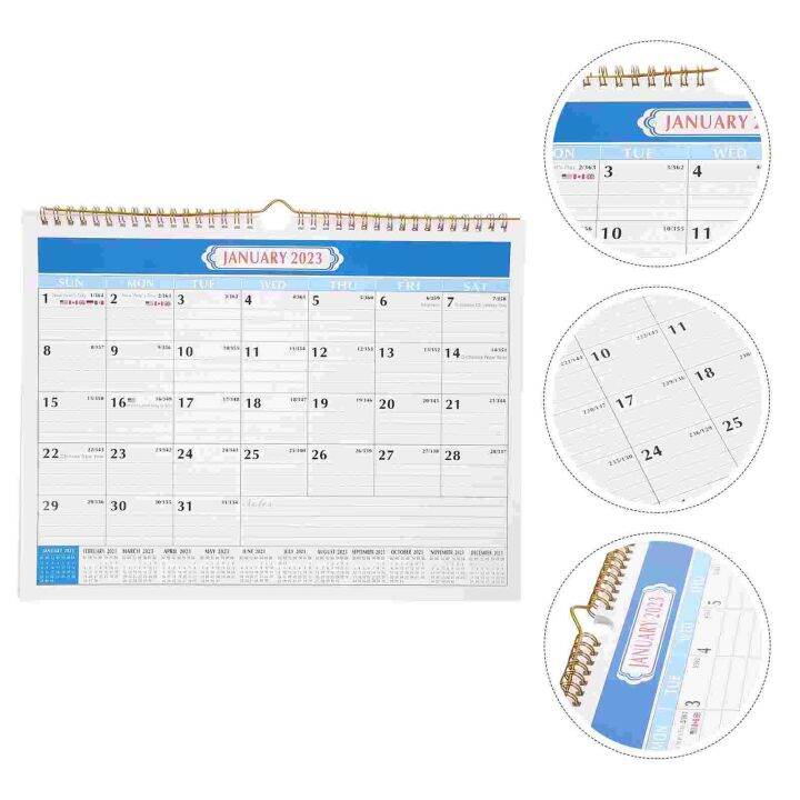 Calendar Wall Planner Monthly Desk Calendars 2023 Spiral Month Plan ...