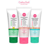 Cathy Doll เซรั่มโฟมคลีนเซอร์ 100ml โฟมล้างหน้ามี 3 สูตร Aura whitenning, Makeup Remover ล้างเครื่องสำอางค์ ,Acneกันสิว