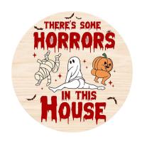 Halloween Welcome Sign Wooden Halloween Themed Door Plate Round Halloween Wooden Welcome Doorplate for Apartment House Restaurant Porch easy to use