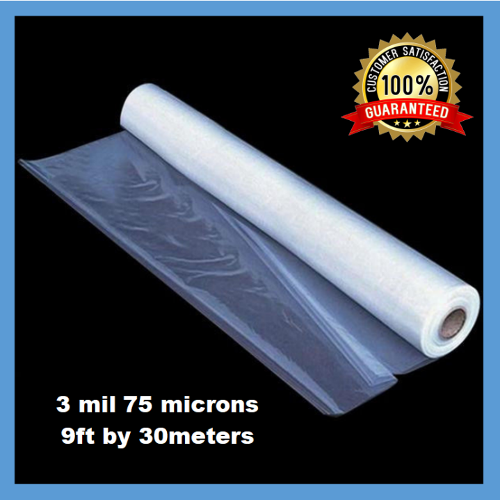 UV Plastic Sheet for Greenhouse (3 mil - 75 Microns) 9ft x 30 Meter ...