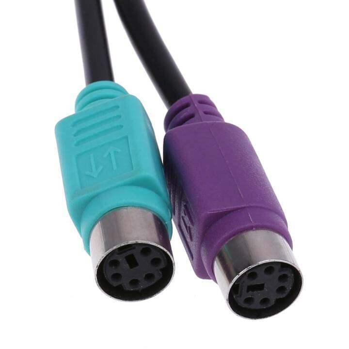 สายเคเบิลคู่สำหรับเคเบิลยูเอสบีไปยัง-ps-2-usb-ชายเป็นตัวเมียสายไฟต่อตัวแปลงอะแดปเตอร์สำหรับเมาส์และคีย์บอร์ดสาย-usb-สายอะแดปเตอร์