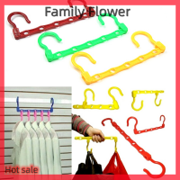 Family Flower Flash Sale 1X Space Saver ไม้แขวนเสื้อจัดระเบียบเสื้อผ้าแขวนผู้ถือ randoom Color