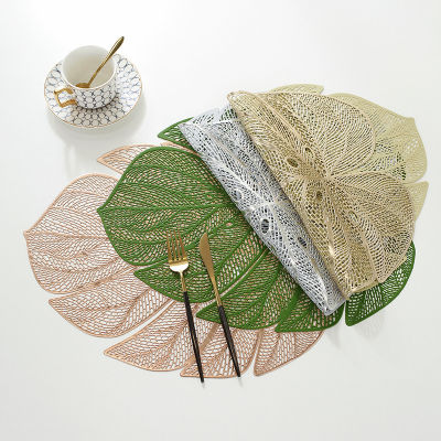 Durable Decorative Turtle Leaves Fashion Annersary Waterproof Wedding Wipeable Hollow Placemat Table Mat