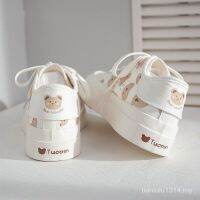 CODyx648 Pretty bear biscuit canvas shoes 2021 womens shoe蠻蠻小熊餅干帆布鞋2021女鞋百搭丑萌潮厚底小白鞋女