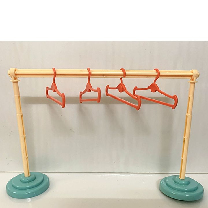 yf-1set-racks-wardrobe-drying-bedroom-accessories-hangers-organizer-for-dollhouse