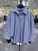 Zara9.0 Spring สบายๆของผู้หญิงข้อมูลใหม่แถบหลวมขนาดใหญ่2284336เสื้อเชิ้ตผ้าป๊อบลิน044