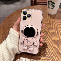 KOSLAM ขาตั้งเคสโทรศัพท์ติดบนโต๊ะลายการ์ตูน,ฉากยึดในตัวสำหรับ Realme C53 C53 C55 NFC Realme 11 11 Pro 11 Pro + 10 4G 10 Pro 10 Pro + 2023ปลอกโทรศัพท์มือถือ TPU แบบใหม่ในตัวสต็อก