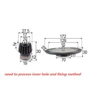 ♣◙❒ 7：1 bevel gear 1.75modulus 14teeth with 98teeth inner hole 10mm 90 degree drive reverse steel gear steel gear