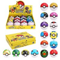 hot！【DT】✁✙  Original Real 8/12PCS With 7CM Elf Pokemones Pokeballs 2.5-3cm Figures Bedroom Children