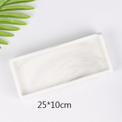 Marbled Storage Tray Resin Jewelry Display Plate Cosmetic Organizer Rectangle Home Restaurant Ho Serving Tray