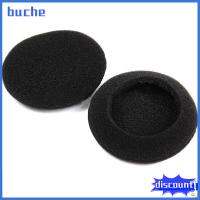 BUCHE 10pcs 46mm 1.96" ทนทาน หูฟัง แผ่นรองหูฟัง เบาะรองหูฟัง ซอฟท์โฟม ฟองน้ำหูฟัง สีดำ