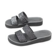 DÉP LÊ 2 QUAI NGANG NỮ BITI S ĐẾ XỐP ÊM NHẸ DXW203700 ĐEN + NÂU + XÁM -