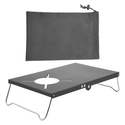 Black Folding Multi-Purpose Heat Insulation Table Aluminum Alloy Soto St-310 Single Burner Table for 4 Types of Burners