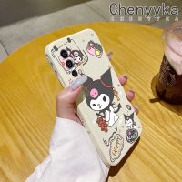 เคส Chenyyyka สำหรับ Vivo V23E 5G เคส Y75ลายการ์ตูนแฮปปี้คุโรมิเคสโทรศัพท์ดีไซน์ใหม่บางสร้างสรรค์ป้องกันขอบสี่เหลี่ยมเคสนิ่มเคสปลอกซิลิโคนกันกระแทก