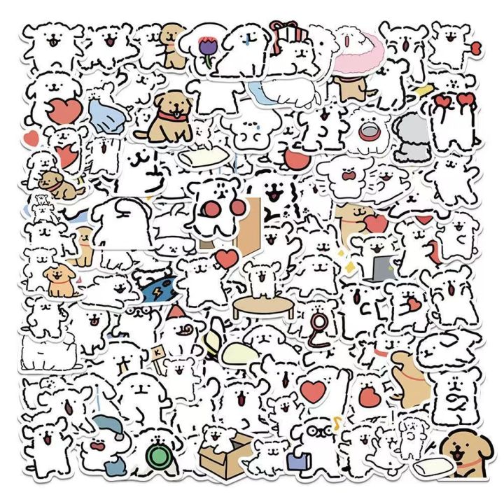 bm-stickersiy-สติ๊กเกอร์เส้น-ma100ลูกสุนัขไม่ซ้ำสติกเกอร์เล็กๆน้อยๆ-ltese-การ์ตูนน่ารักลูกสุนัขเคสโทรศัพท์-d