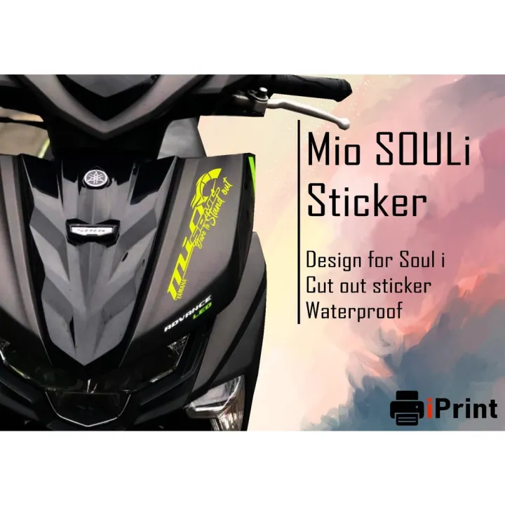 Yamaha Mio Soul i Sticker (Design 2) - Mio Soul Decals, Cut out