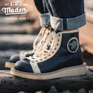 Thương Hiệu Maden Bốt Martin Cổ Điển Hai Lớp Bằng Da Bò Ami Kaki Cổ Điển