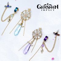 ✕❒✱  Game Genshin Scaramouche Earrings Kunikuzushi Chain Pendant Ear Studs Balladeer Jewelry