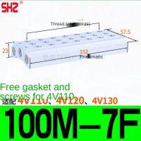 นิวเมติกบัส4V210-08ฐานโซลินอยด์วาล์ว100M 300M12F3F4F5F6789