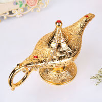 Retro Aladdin Lamp Decor Wishing Tea Oil Pot Fairy Tale Craft Greative Gift Small Exquisite Table Ornament Home Decoration