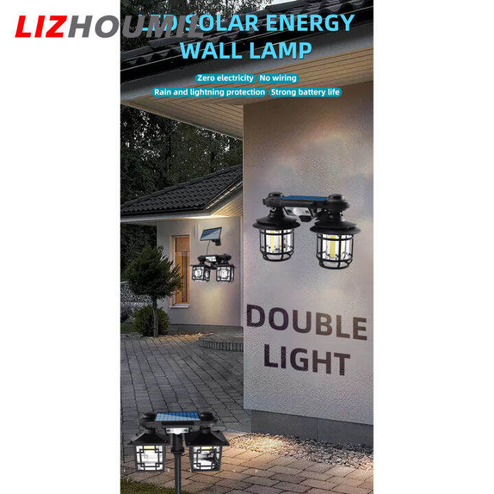 lizhoumil-โคมไฟติดผนังไฟแสงอาทิตย์แอลอีดีกลางแจ้ง50w-3-6v-พร้อมรีโมทคอนโทรลสำหรับตกแต่งสวนลานสนามหญ้าทางเดินระเบียง