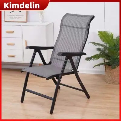 Kimdelin เบาะพับสูงกลับเก้าอี้,สีเทาเข้ม/สีดำ